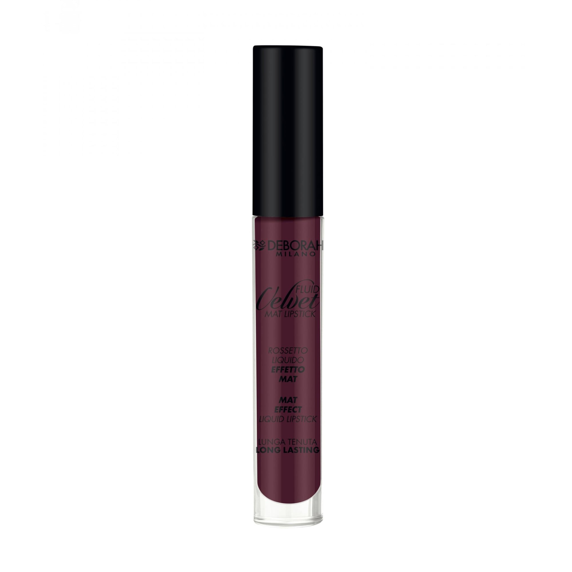 Уцінка! Рідка матова помада для губ Deborah Fluid Velvet Mat Lipstick, 09 Purple Wine, 8 мл